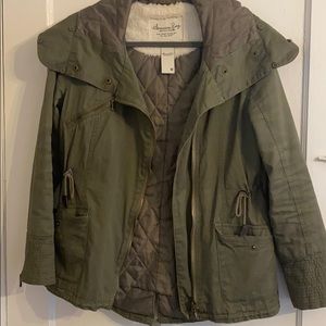 American rag light weight army green jacket